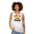 Unisex tank top with a graphic design of a legendary lava leopard - women