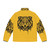 Stylish red puffer jacket with No More Heroes vector design - Back