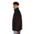 Stylish red puffer jacket with No More Heroes vector design - men side left