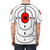 Oval shooting target design printed on a high-quality t-shirt for firearm enthusiasts and target practice - men back