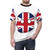 Patriotic t-shirt featuring a stylized illustration of the United Kingdom flag - men front