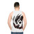 Unisex tank top with black lightning dragon fantasy creature design - men back