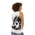 Unisex tank top with black lightning dragon fantasy creature design - women back