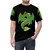 Illustration of a majestic green dragon, a legendary fantasy creature, featured on a high-quality t-shirt for fans of fantasy and mythology. - men front