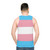 Transgender pride flag unisex tank top - men back