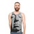 Unisex geometric tank top with Alfred Hitchcock minimalist graphic - men
