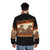 Black Star Puffer Jacket featuring stylish urban design and hip hop inspired graphics - men back