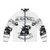 Black Sheep Sweater Pattern Puffer Jacket with Vintage British Animal Design