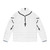 Black puffer jacket with rosary beads, cross, and religious imagery - Back