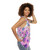 Floral roses girly pink and purple pattern unisex tank top - women side