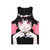 Anime-inspired Batsu unisex pink tank top - Back