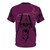 Anime-style illustration of the Evangelion Unit 01 mecha on a black t-shirt. - Back