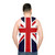 Rose Union Jack British Flag Great Britain Punk Unisex Tank Top - men back