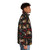 Black puffer jacket with Judge Judy print design - men side right