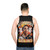 Unisex tank top with Alexandria Ocasio-Cortez and Democratic Socialist design - men back