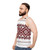 Unisex tank top with traditional Romanian geometric motif pattern - men side