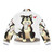 Black Hayate Puffer Jacket featuring the beloved Fullmetal Alchemist puppy - Back