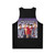 Unisex tank top featuring retro boy band music design - Back