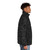 A stylish black puffer jacket with a beautiful floral damask pattern and gradient ombre design. - men side right