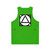 Unisex tank top with tracking markers for visual effects and green screen filming - Back