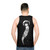 Unisex tank top with an otter drifting through outer space design - men back