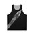 Unisex tank top with rocket, saturn v, and space design