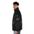 Black cat puffer jacket with occult and lunar motifs - men side left
