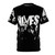 Vintage-style The Hives band t-shirt with all-over print design