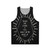 Unisex tank top with cosmic and lyrical design