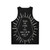 Unisex tank top with cosmic and lyrical design - Back