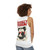 A model wearing a Possum Unisex Tank Top - women back