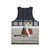 Larry the cat with red file unisex tank top - Back