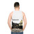 Dragon panorama design on a unisex tank top - men back
