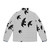 Black puffer jacket with bird and animal designs for nature and wildlife enthusiasts - Back