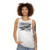 Unisex aviation enthusiast tank top featuring Airbus A380 airplane design - women