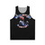 Patriotic unisex tank top with American flag and bald eagle design