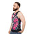Rocking Roses Unisex Tank Top featuring a guitar and skull design - men side