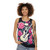 Rocking Roses Unisex Tank Top featuring a guitar and skull design - women