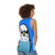 Unisex bird and budgie pattern tank top - women back