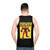 Anime robot hero unisex tank top - men back