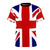 Punk cosplay t-shirt featuring the British flag design