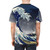 Stylish t-shirt featuring the iconic "Great Wave off Kanagawa" artwork by Hokusai - men back