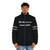 Bill Gates Psychopath Puffer Jacket featuring anti-COVID conspiracy graphics - men front