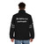 Bill Gates Psychopath Puffer Jacket featuring anti-COVID conspiracy graphics - men back