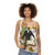 Unisex tank top with collage art inspired by pulp fiction and surreal fantasy - women