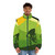 Bike More Puffer Jacket featuring a geometric design inspired by nature and perfect for cycling and outdoor adventures - men front