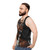 Tribal woman wearing abstract face tank top - men side