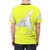 Adorable hand-drawn illustration of a banana superhero character on a t-shirt - men back