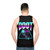 Retro vaporwave synthwave unisex tank top - men back