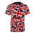 A stylish t-shirt featuring a vibrant union jack or British flag design